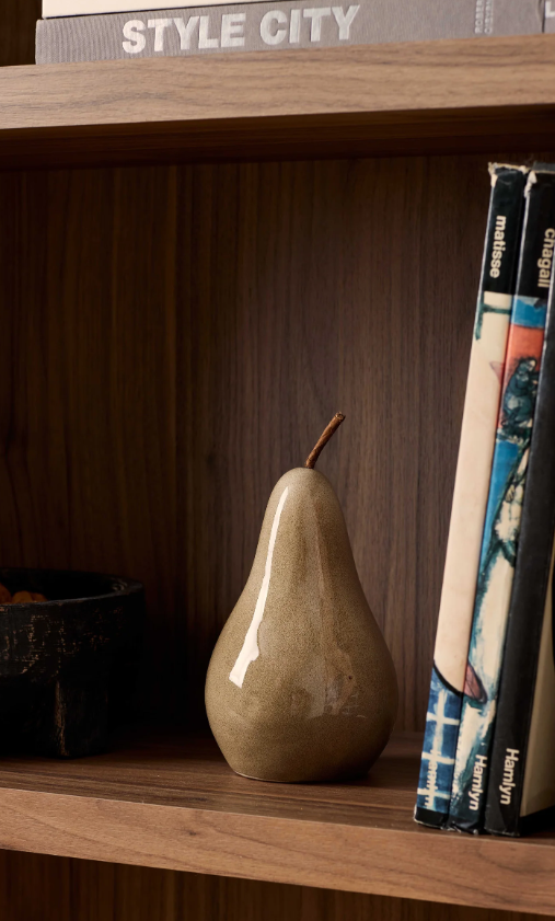 Bosc Ceramic Pear, Taupe