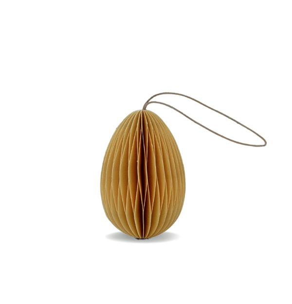 Nordic Rooms Hanging Honeycomb Paper Egg, Sand