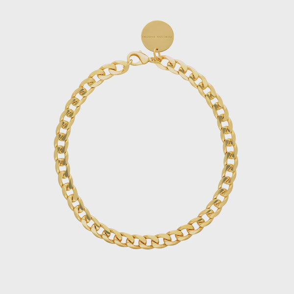Big Compressed Necklace, Gold