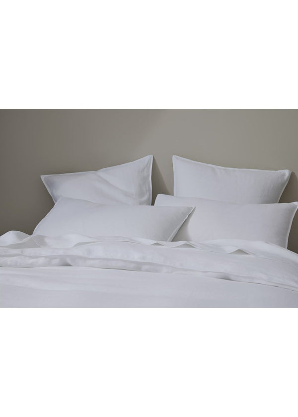 Ravello Linen Standard Pillowcases Pair White