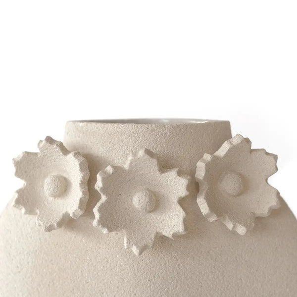 Ceramic Summer Vase 'Sculptural Flowers'