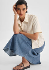 Morrison Jacque Denim Skirt, Light Blue