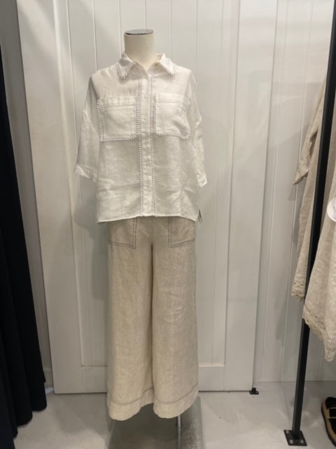 Alessandra Pippa Lace Shirt White