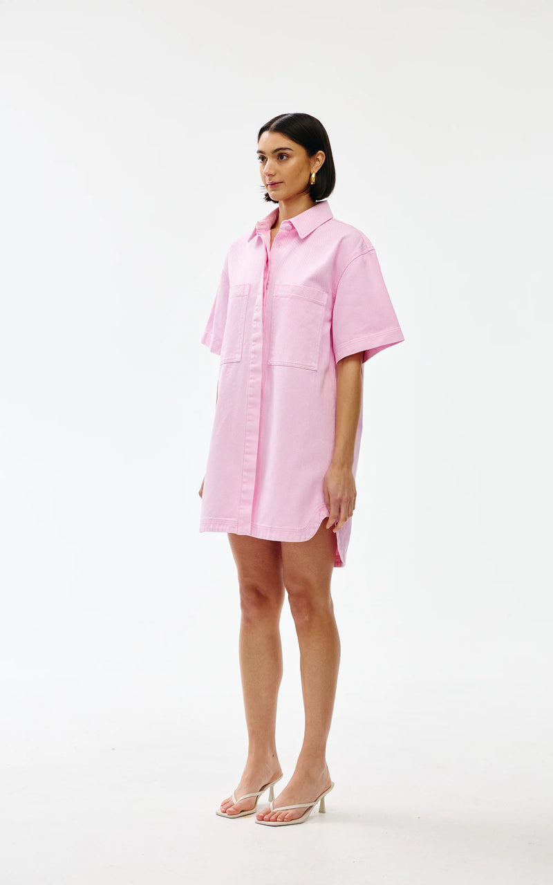 Kinny Freya Dress, Blush Denim