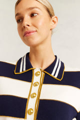 Alessandra, Amalfi Polo Top, Navy