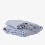 French Linen Fitted Sheet, Soft Blue