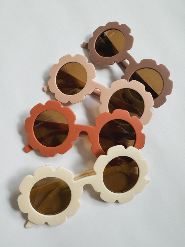 Baby and Toddler Flower Sunglasses, Cream