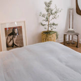 French Linen Duvet Cover, Soft Blue