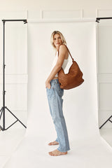 Vestirsi Woven Bella Convertible Backpack Tote, Tan