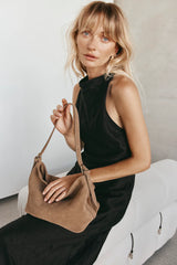 Vestirsi Eden Brown Suede Shoulder Bag