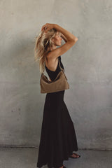 Vestirsi Eden Brown Suede Shoulder Bag