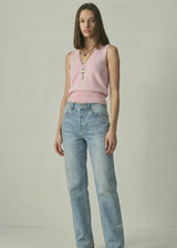 Cashmere Classic Tank, Pearl Pink