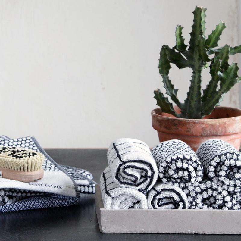 Mette Ditmer Tile  Towel, Black & White