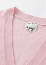Cashmere Featherweight Cardi, Pearl Pink