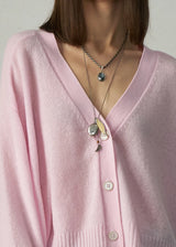 Clouded Silk Blend Top, Beaver