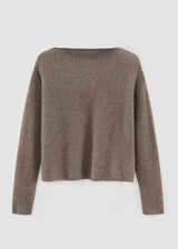 Clouded Silk Blend Top, Beaver