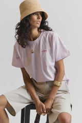 le stripe Le Logo Tee Lilac