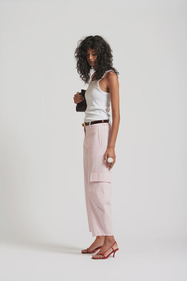 Le Weekend Cotton Nylon Pant, Icy Pink