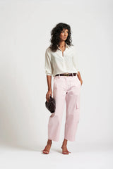 Le Weekend Cotton Nylon Pant, Icy Pink