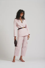 Le Weekend Cotton Nylon Blazer, Icy Pink