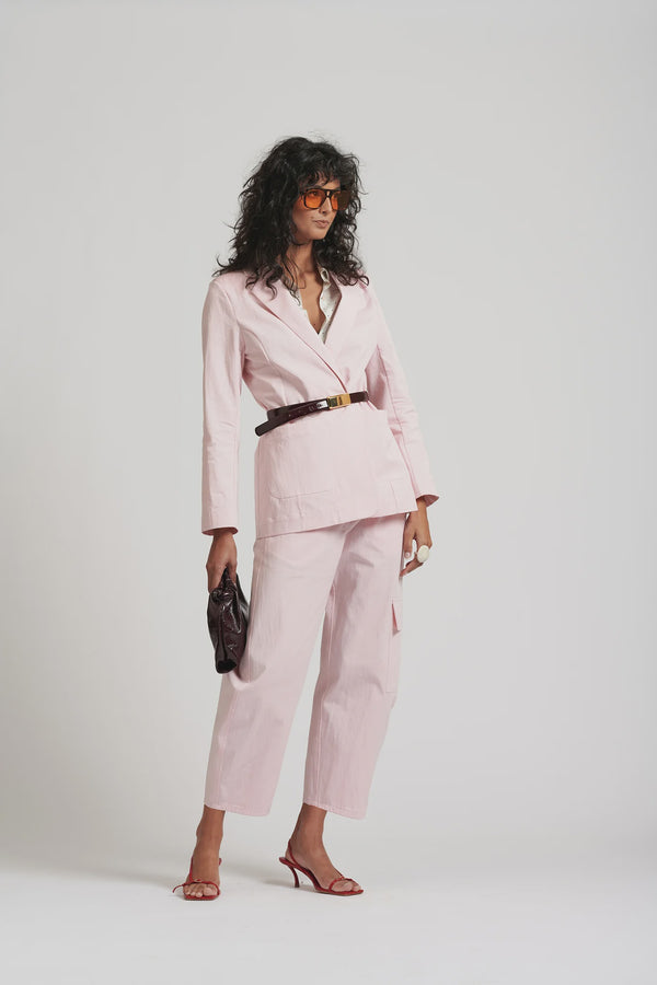 Le Weekend Cotton Nylon Blazer, Icy Pink