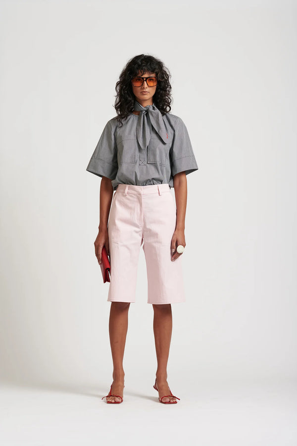 Le Neckerchief Mini Gingham Shirt