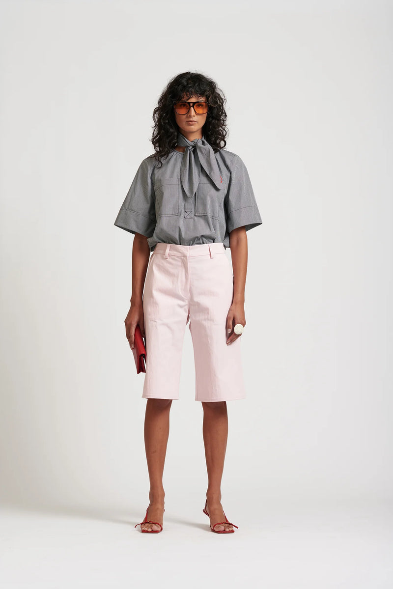 Le Neckerchief Mini Gingham Shirt