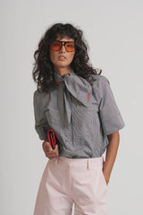 Le Neckerchief Mini Gingham Shirt