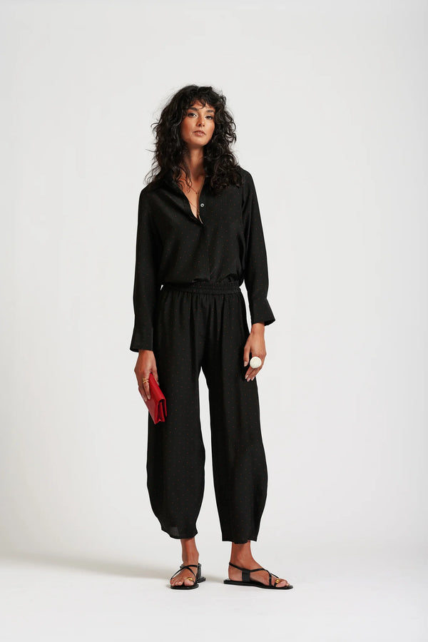 Le Dot Silk Balloon Pant, Ink