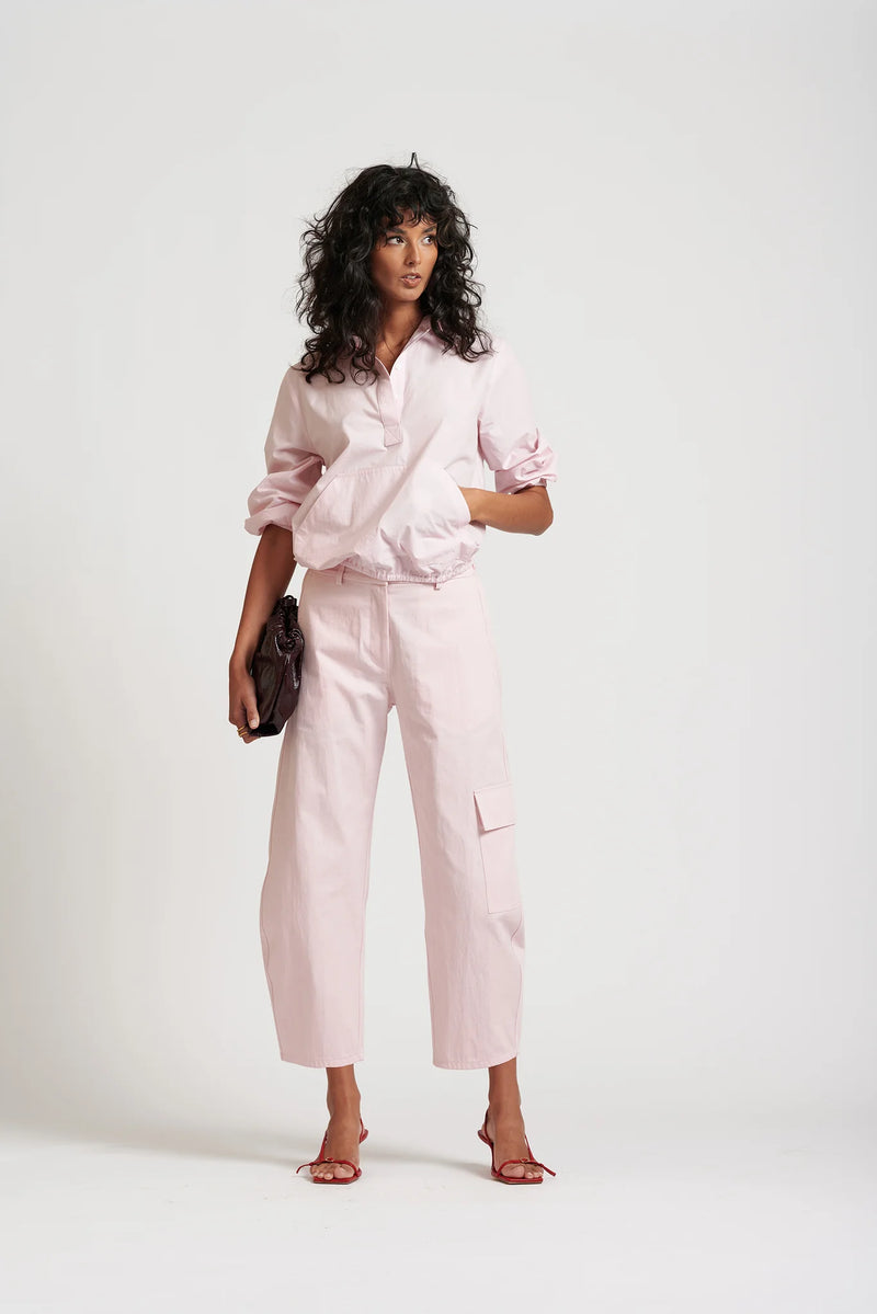 Le Weekend Cotton Nylon Pant, Icy Pink