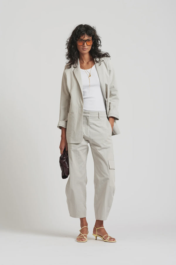 Le Weekend Cotton Nylon Blazer, Icy Grey