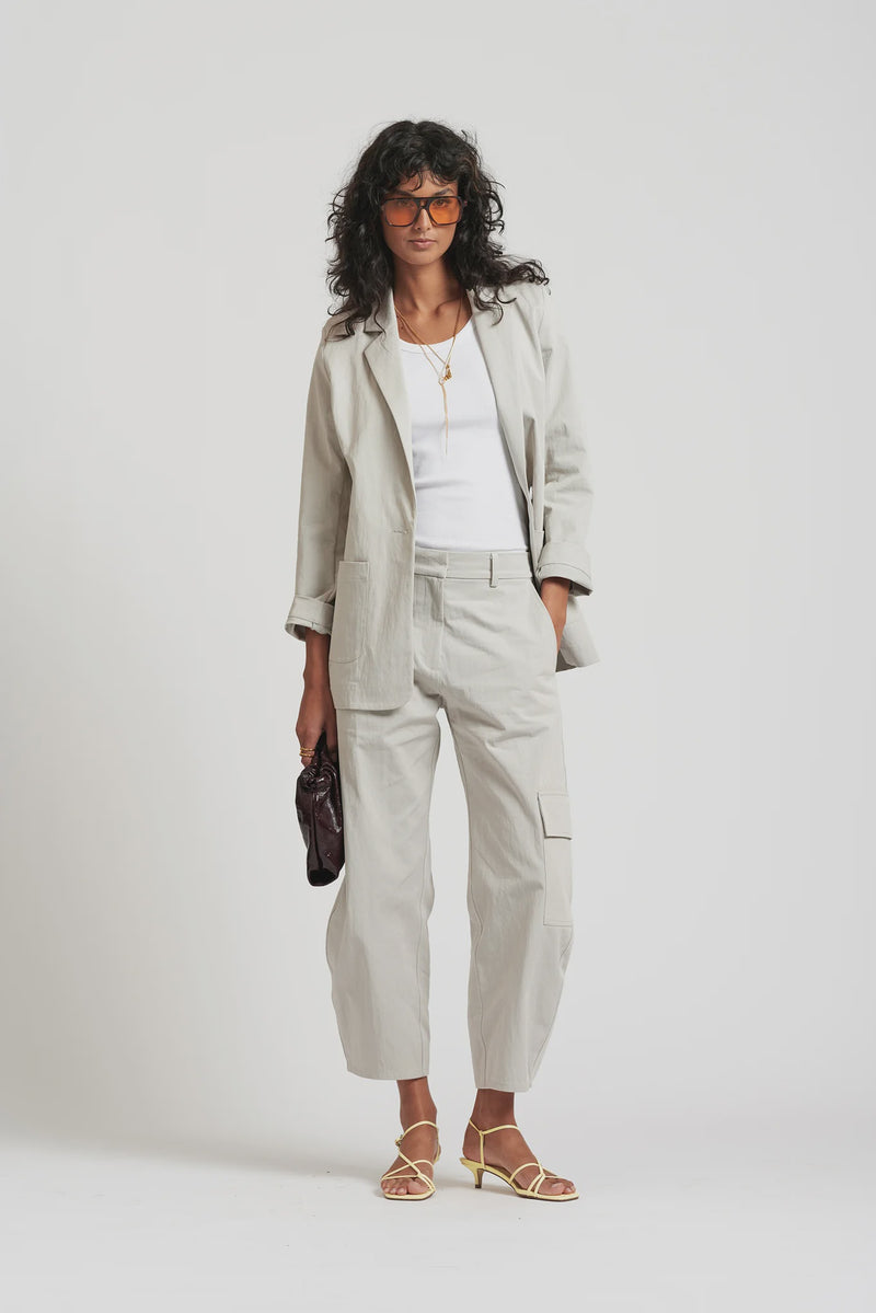 Le Weekend Cotton Nylon Blazer, Icy Grey
