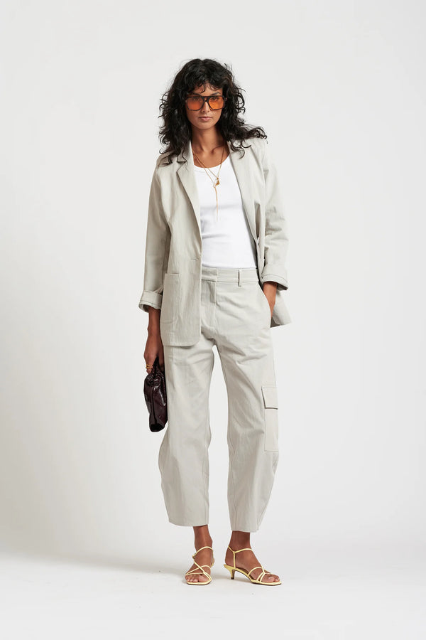Le Weekend Cotton Nylon Pant, Icy Grey