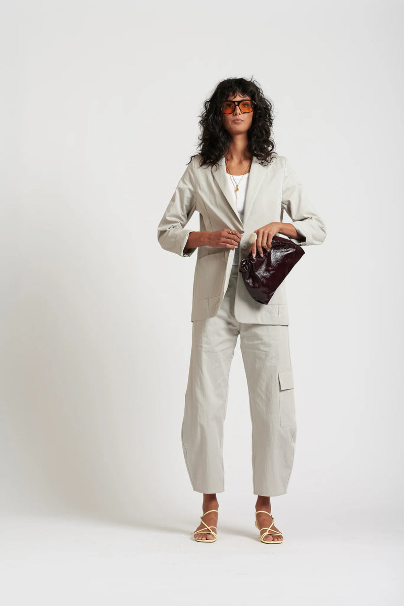 Le Weekend Cotton Nylon Pant, Icy Grey