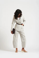 Le Weekend Cotton Nylon Blazer, Icy Grey