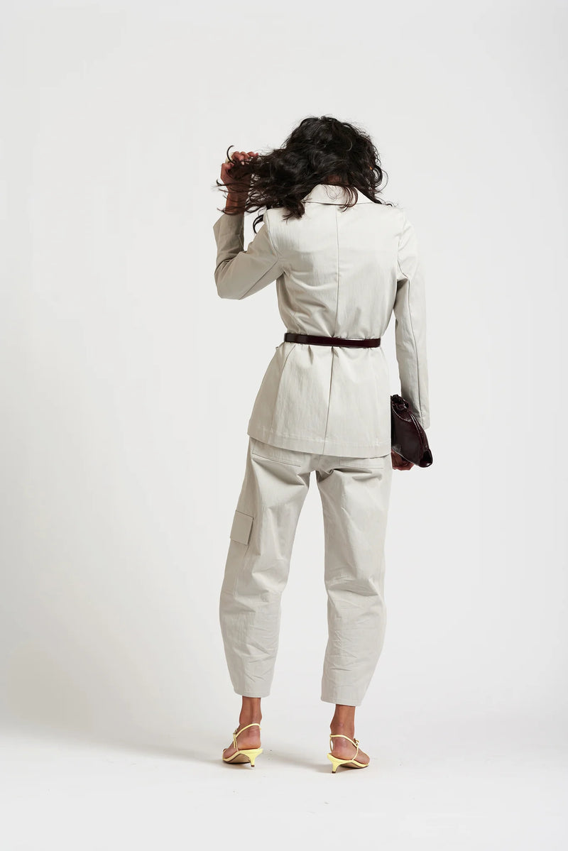 Le Weekend Cotton Nylon Blazer, Icy Grey