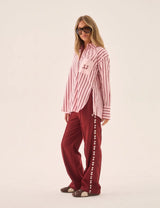 Araminta James Pomodoro Twill Pant, Burgandy