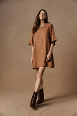 Eb+Ive Bajau Tunic Dress, Clay