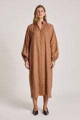 Eb+Ive Bajau Button Dress, Clay