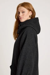 Eb&Ive Sable Hood Coat, Charcoal