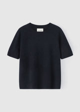 Brushed Short Sleeve Knit, Ink