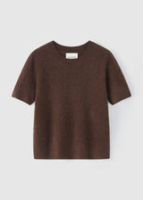 Brushed Short Sleeve Knit, Mink