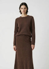 Brushed Long Sleeve Crew, Mink