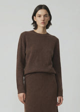 Brushed Long Sleeve Crew, Mink