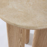 Carlyle Brown Marble Side Table