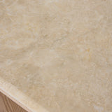 Carlyle Brown Marble Bedside Table