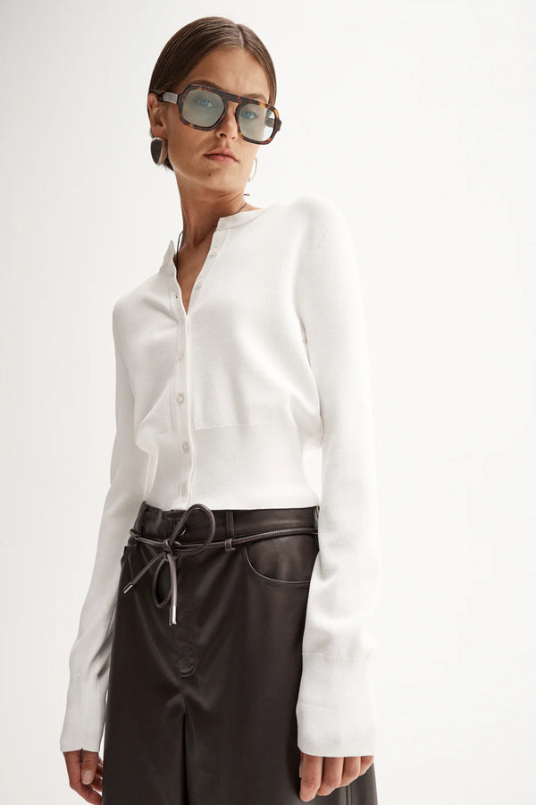 Elka Victoria Knit Cardigan, Ivory