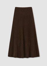The Brushed Skirt, Mink