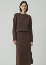 The Brushed Skirt, Mink