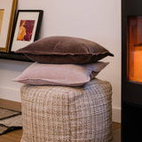 Eadie Evelyn Velvet Cushion, Mink